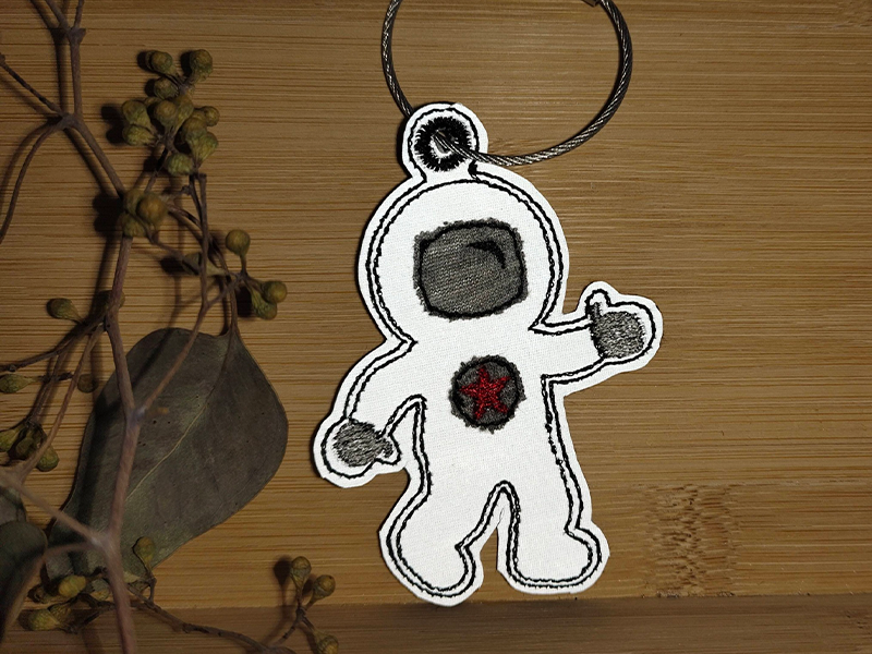 Preview: Lichtstück Anhänger Weltraum - ITH-Stickdatei